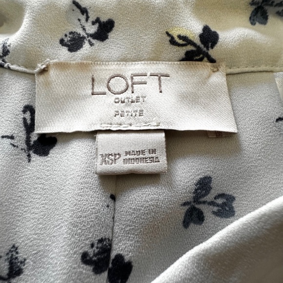 LOFT Flower Print Tank Top XSP - Picture 4 of 4